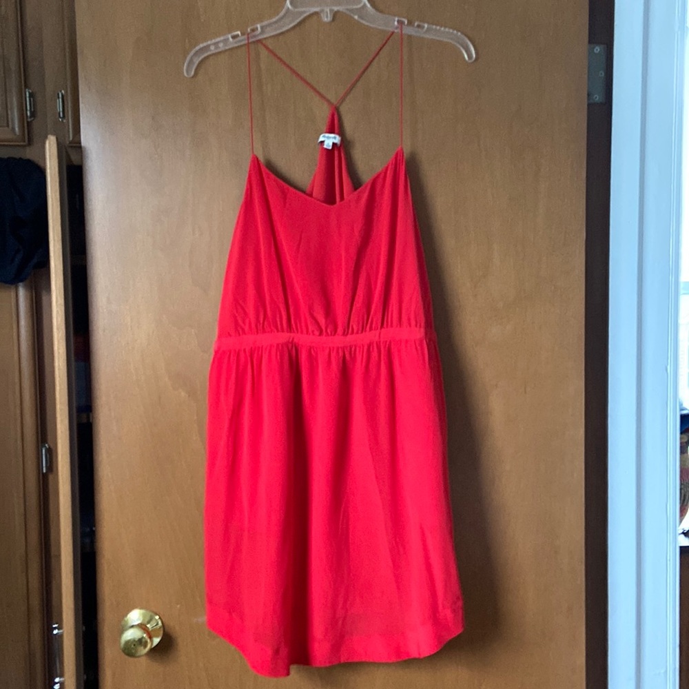 Madewell red silk dress
